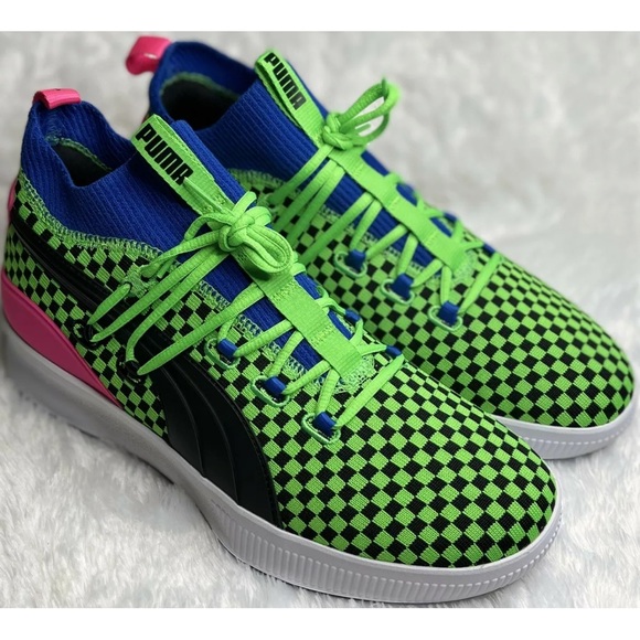 New Puma Basketball Clyde Court Summertime Green Men Sneakers 192893-01 Size 11 - Picture 3 of 8